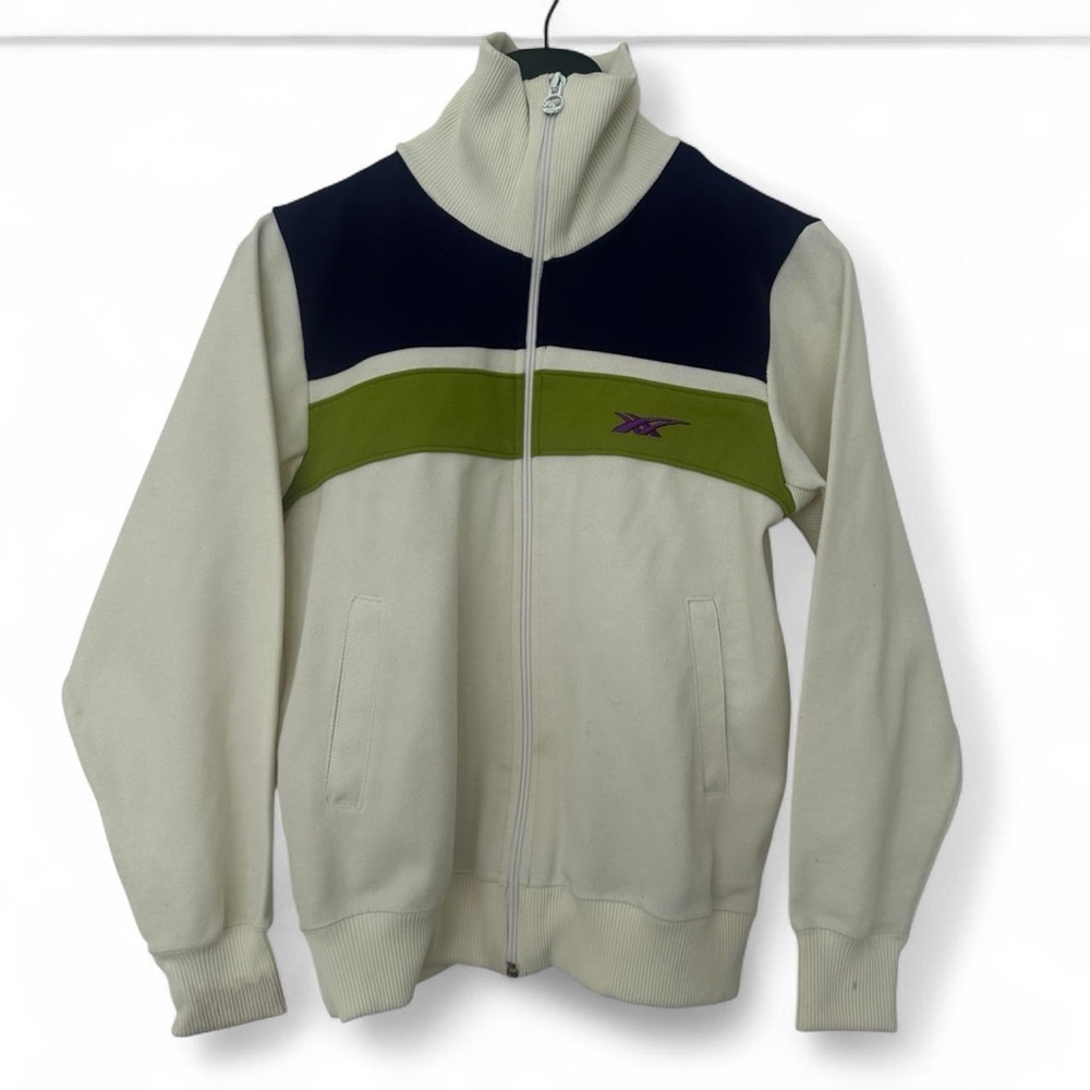 Asics White and Green Jacket